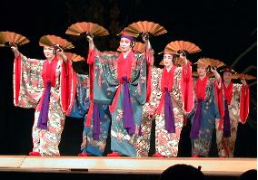 Okinawa traditional dancers perform in Los Angeles